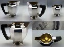 Christofle Gallia 5 piece Coffee Tea Service Luc Lanel 1930