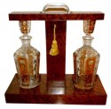Art Deco Tantalus Set with Cut Crystal Decanters