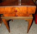 Art Deco Stepped Table with Storage and drawer