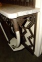 Art Deco Iron console with matching mirror and marble tusks 