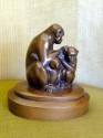 Bronze Monkey Deco Sculpture