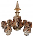 Art Deco Decanter Set with Dynamic Design