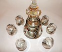 Art Deco Decanter Set with Dynamic Design