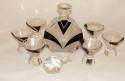High Deco Glass Decanter Chevron Design