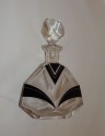 High Deco Glass Decanter Chevron Design