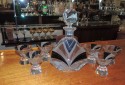High Deco Glass Decanter Chevron Design