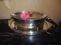 Art Deco Silver Centerpiece with Mirrored Tray