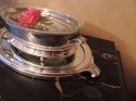 Art Deco Silver Centerpiece with Mirrored Tray