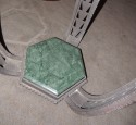 Art Deco Ironwork Marble Topped Table