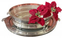 Art Deco Silver Centerpiece and Mirrored Tray