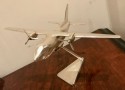 Art Deco Nickel Vintage Twin Prop Cargo Airplane Model