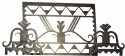 art deco iron fire screen with andirons