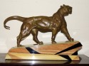 Bronze Art Deco Lion Sculpture