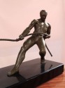 Art Deco Bronze Statue of Man Pulling Boat