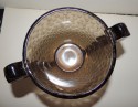 Art Deco Glass Vase with Scalloped Glass Handles