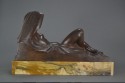Art Deco Masterpiece Bronze Reclining Sculpture Important Belgian Artist JAN ANTEUNIS 