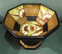Catteau Geometric Large Pedestal Bowl Belgian Ceramic