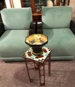 Catteau Geometric Large Pedestal Bowl Belgian Ceramic