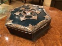 European Art Nouveau Art Deco Metal & Enamel Curiosity Box
