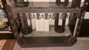 Art Deco Grand Iron and Marble Console, style of Edgar Brandt