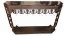 Art Deco Grand Iron and Marble Console, style of Edgar Brandt