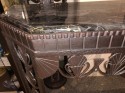 Art Deco Grand Iron and Marble Console, style of Edgar Brandt