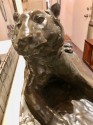 Classic Bronze Lion Statue by Josue Dupon Belgian Sculptor Art Deco