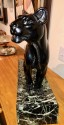 L. Carvin Black Panther Art Deco Bronze Sculpture
