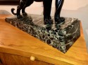 L. Carvin Black Panther Art Deco Bronze Sculpture