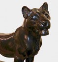 L. Carvin Black Panther Art Deco Bronze Sculpture
