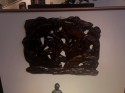 Fish Themed Wood Carved Art Deco Sculpture