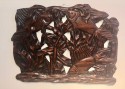 Fish Themed Wood Carved Art Deco Sculpture