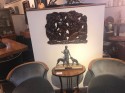 Fish Themed Wood Carved Art Deco Sculpture