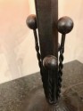French Art Deco Table Lamp Fer Forge Modernist Glass