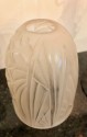 French Art Deco Table Lamp Fer Forge Modernist Glass