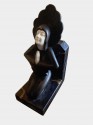 Roland Paris Bronze Ivoroid Praying Bookends Art Deco Iron Marble