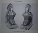 Roland Paris Bronze Ivoroid Praying Bookends Art Deco Iron Marble