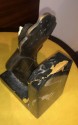 Roland Paris Bronze Ivoroid Praying Bookends Art Deco Iron Marble