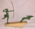 Art Deco Diana Huntress and Leaping Gazelle by Le Verrier
