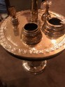 Art Deco Brass and Wood Smoking Table Germany
