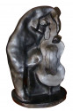 Jan & Joel Martel Art Deco Cubist  “Woman with Cello” in Terra-cotta 