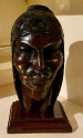 Exotic Indian Art Deco Sculpted Head in Wood by Arias