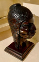 Exotic Indian Art Deco Sculpted Head in Wood by Arias