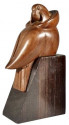 Art Deco Bookends of Parrots in Wood by George Laurent