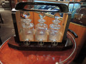 Art Deco Tantalus Decanter Set in Crystal, Wood and Chrome