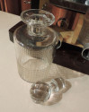 Art Deco Tantalus Decanter Set in Crystal, Wood and Chrome