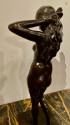  Art Deco Bronze Female Statue by Belgian Artist M. D'Haveloose