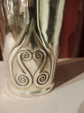 Art Nouveau Silver Vase with Hammered Details