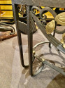 Hand Forged Iron Oval Custom Art Deco Coffee Table with Marble Top