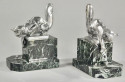 Art Deco Bookends Sculpture of Cats by H. Moreau